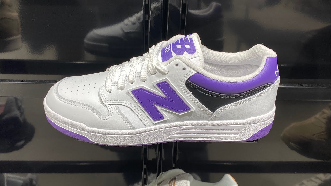 New Balance 480 (White/Prism Purple/Black) - Style Code: BB480LPB