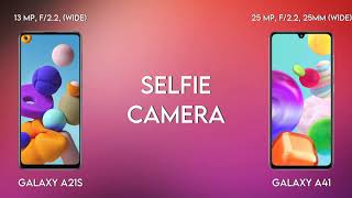 Samsung Galaxy A21s vs Samsung Galaxy A41 comparison