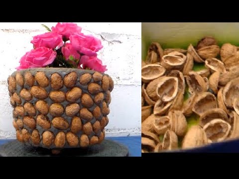 HOW TO MAKE A POT WITH NUTSHELLS, STEP BY STEP