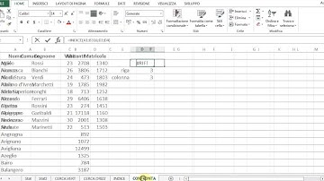 Analisi Dati con Excel 2013 - 19 - Funzioni INDICE e CONFRONTA