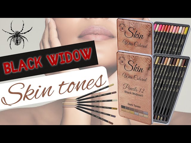 Unboxing and Test - Black Widow Skin Tone Pencils in Ivy and the Inky  Butterfly by Johanna Basford 