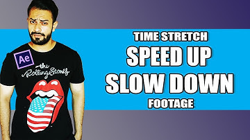 After effects: How To Speed Up & Slow Down Footage || Time Stretch