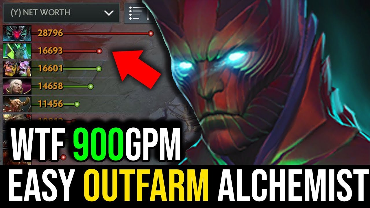 How to Completely Outfarm Alchemist [Terrorblade] Amazing 900GPM 6Slots in 33Min | Dota 2 FullGame