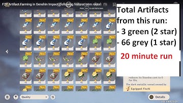 F2P 20 min Artifact Farming Speedrun in Genshin Impact (following fratgrat.com route)