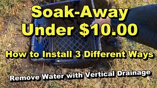 3 Vertical Drains - DIY Remove Lawn Water UNDER 10.00