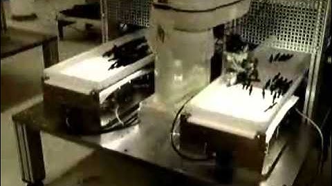 Adept Cobra with Dual AnyFeeders Feed Plastic Parts