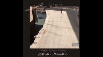 Live Edge Table - Sanding       #weatheredwood #woodcrafted #woodwork #ThatGuyWoodCo #liveedgetable