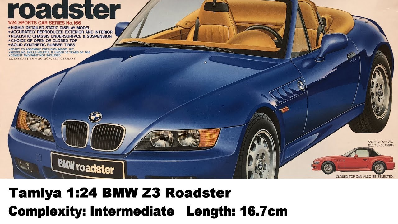 Tamiya Sports Car Series No.166 BMW Z3 Roadster Japan 1:24 Scale Model Car  Kit 