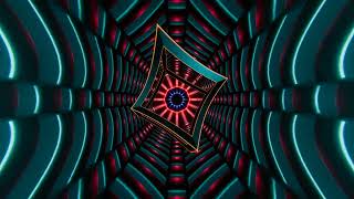 Endless Kaleidoscopic Mandala Vibrant LED Tunnel Pattern VJ Loops