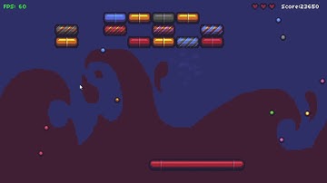 CS50 Breakout Example - PowerUps, Growing paddle and Locked Bricks