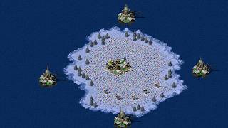 Details Red Alert 2 | Yuri's Revenge | 7 vs 1 | Snow Hills Defence Many Gatling Cannon Before Extra Hard AI Update