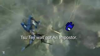 Avatar Blue Guy Falling but it’s Among us ejection