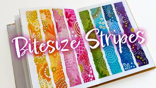 DIY Whimsical Stripes | Bitesize Art journaling 💖⭐️✨