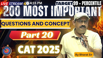 200 Most important questions part - 20 | CAT 2025 | #cat2025 #maths #catquantseries #aptitudetest