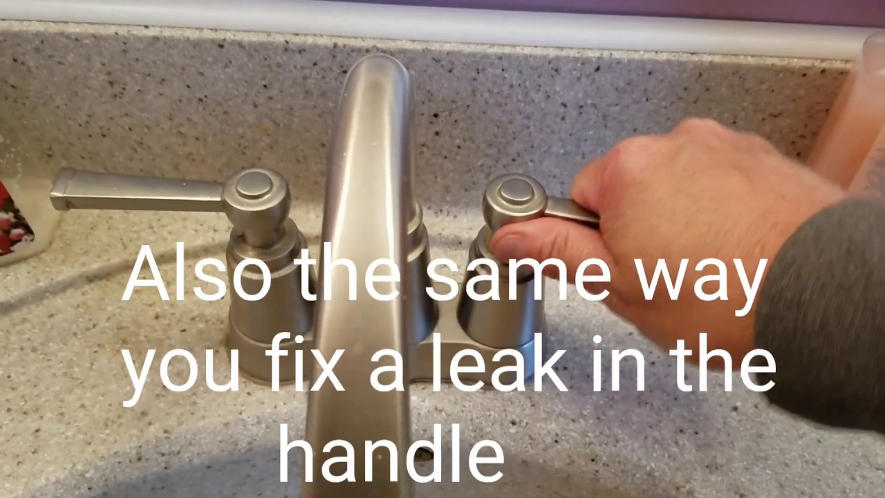delta bathroom sink faucet leaking from handle