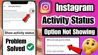 How to Turn Off Active Status on Instagram 2026 | Instagram Activity Status Option Not Showing