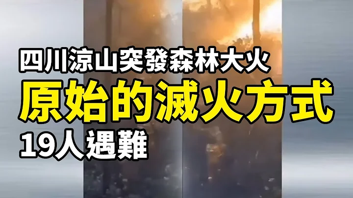 四川凉山突发森林大火，原始的灭火方式，已致19人遇难。网友纷纷谴责中共视生命如草芥，如此森林大火肆虐下，这种原始的灭火方式，造成了消防人员的伤亡| 大纪元新闻 - 天天要闻