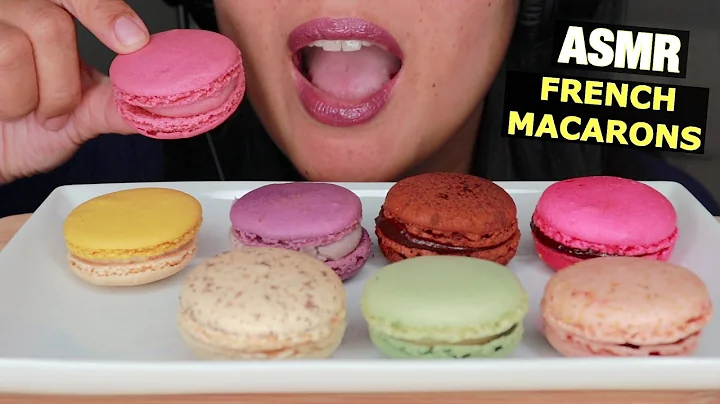 ASMR FRENCH MACARONS, SOFT CRUNCHY CHEWY EATING SOUNDS - NO TALKING