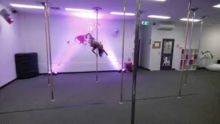 Forearm trap splits and trap split dive pole combo