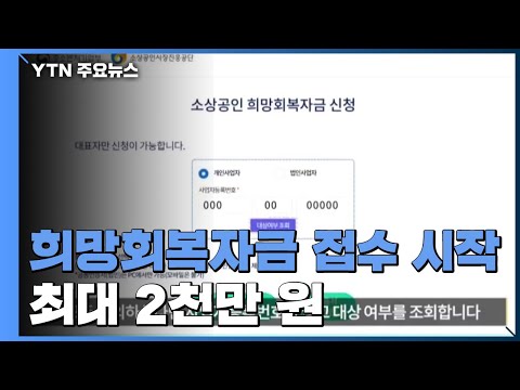 희망회복자금 접수 시작...32개 유형 나눠 최대 2천만 원 지급 / YTN