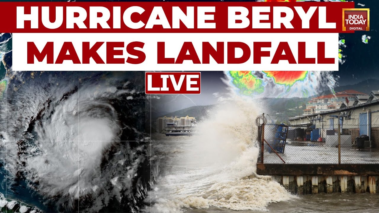 LIVE Hurricane Beryl To Hit Jamaica | Hurricane Beryl Turns Into ...