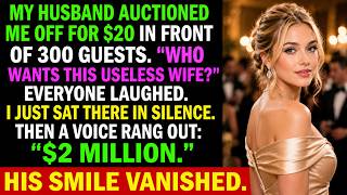 My Husband Auctioned Me at His Gala: “$20 for This Useless Wife!”—Until a Stranger Spoke Up...