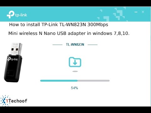 How to install TP-Link TL-WN823N 300Mbps Mini wireless N Nano USB adapter in windows 7,8,10.