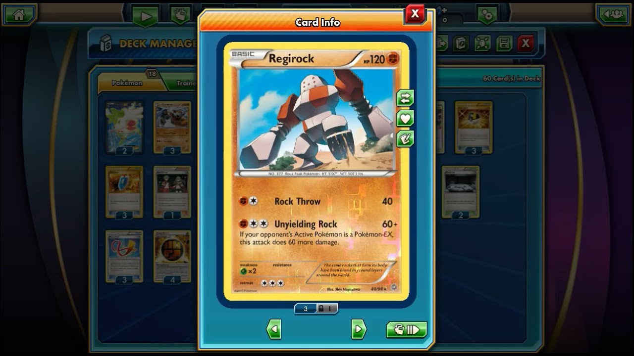 Deck Pokémon Régirock V