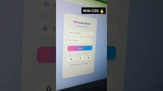 Without CSS v With CSS 🔥 |