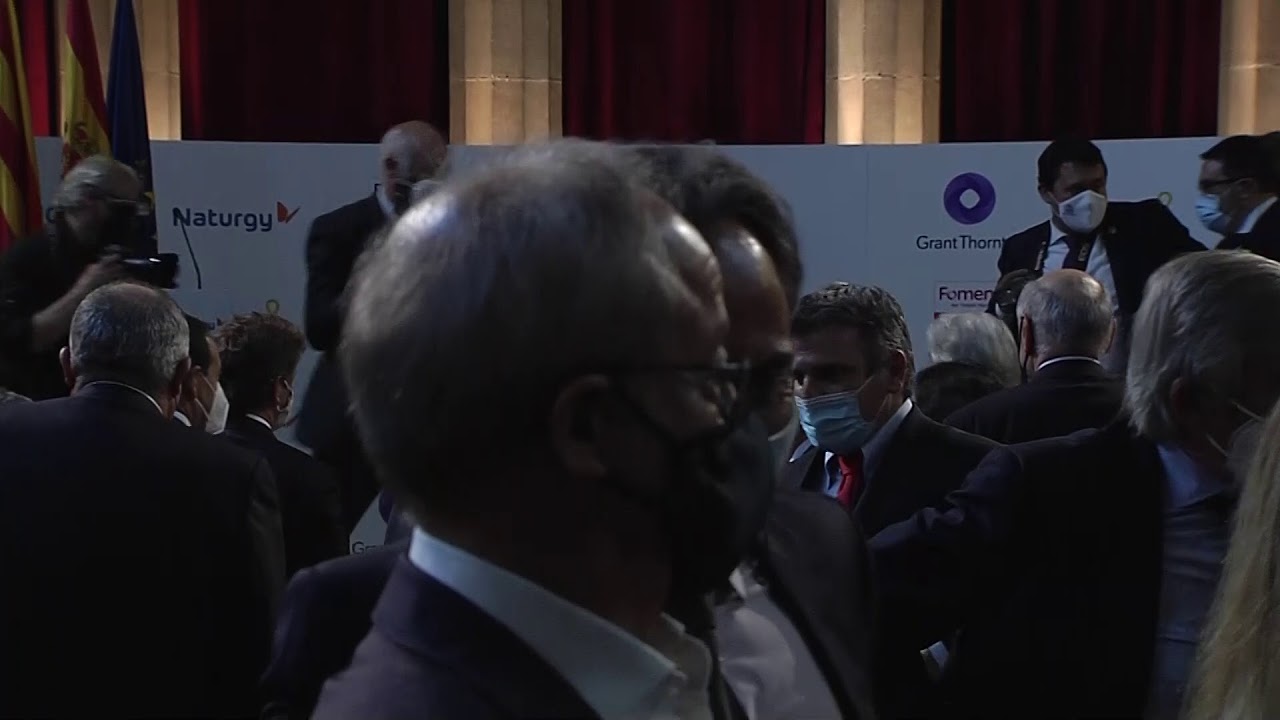 Pedro Sánchez, en la sede de Foment del Treball en Barcelona