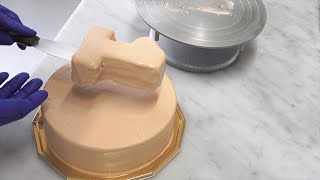 ずっと見てられる１歳の誕生日ケーキ♪苺チョコレートケーキの作り方　ケーキナッペ方法、チョコレート生クリームの作り方など
