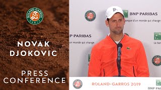 ... watch novak djokovic's press conference after his loss against
dominic thiem at the...