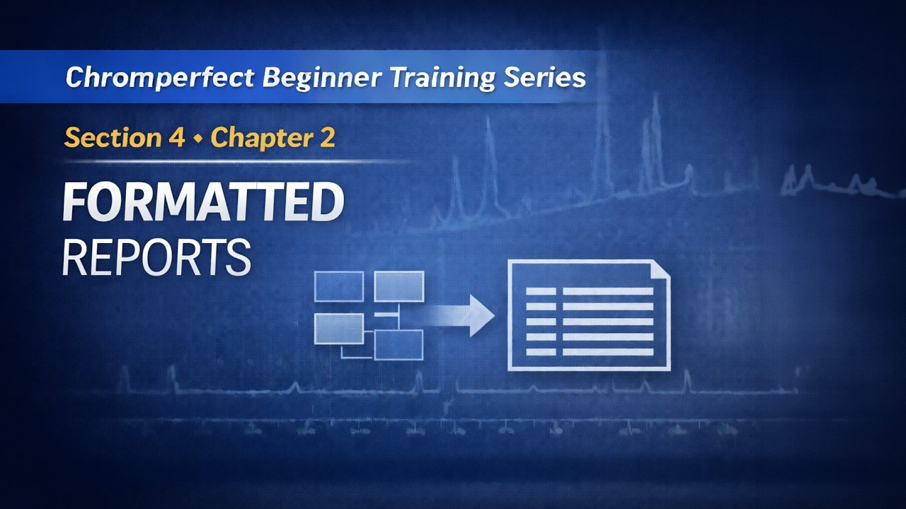Chromperfect formatted reports interface showing report template layout and structured data presentation
