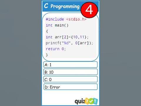#14- C Multiple Choice Quiz with explanation | C Programming Quiz | # ...