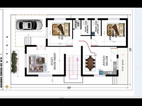 30x50 WEST  FACING  HOUSE  PLAN  YouTube