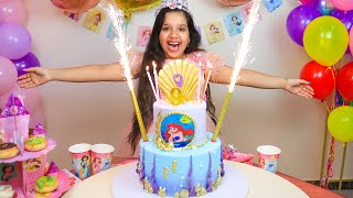حفلة عيد ميلاد شفا صار عمرها تسعة !! Shfa Happy birthday cake