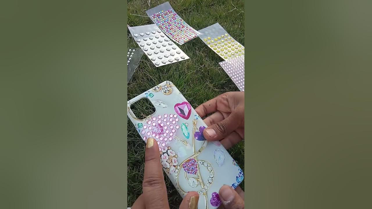 How to decorate mobile back cover...D.i.y.mobile cover handmade d.iy