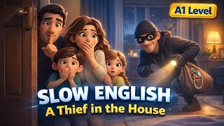 A Thief in the House | English Listening Practice for Beginners (A1 Level)