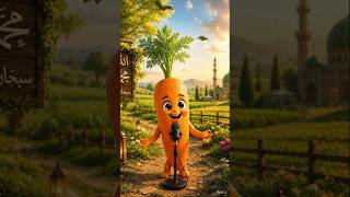 Muhammad Nabina Cute vegetables reciting naat🥰#shorts #naat #ai #cute #animation