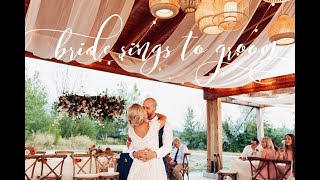 Bride Sings EPIC  &quot;Don&#39;t Give Up On Me&quot; at her own wedding | Does the Groom CRY?