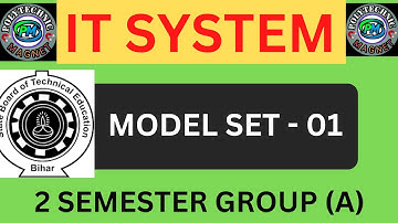 IT SYSTEM OBJECTIVE QUESTION || MODEL SET 01 || SEMESTER EXAME 2022 || #it_system #polytechnic