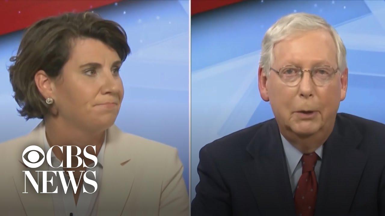 Senate Majority Leader Mitch McConnell and Senator Amy McGrath ...