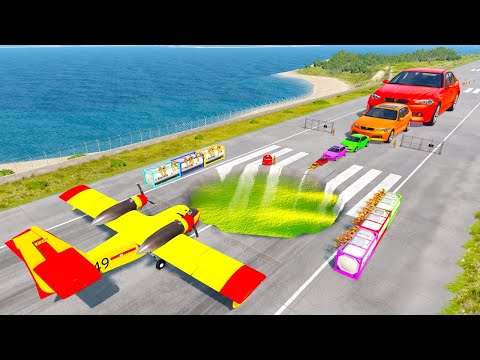 BIG & SMALL CARS vs GIANT PIT #14 - BeamNG.drive Ninja BeamNG !