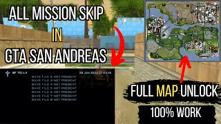 Unlock Everything And Skip Missions Easily In Gta San Andreas Pc! | How To Skip All Missions