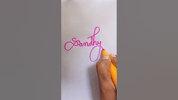 "Sandhya" Name Writing||Cursive Writing||✍️✍️ #calligraphy || #shorts video ||
