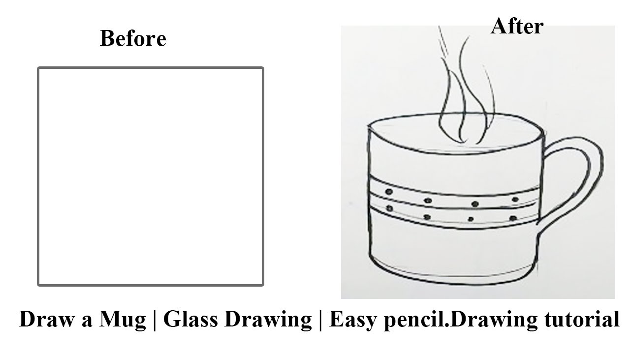 How to Draw a Mug | Easy Mug Drawing step by step Tutorial for ...