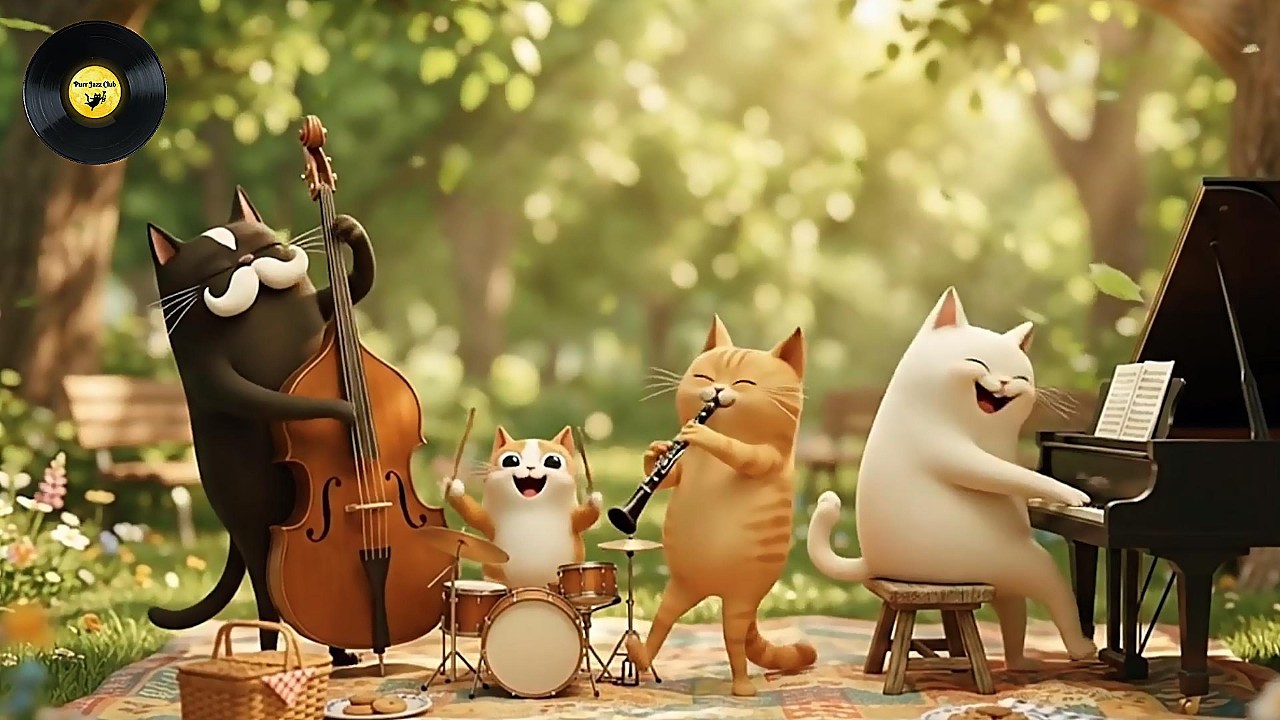 🐱The Feel-Good Jazz Session | Soft Garden Music for Napping Cats🌳✨