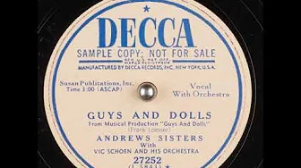 Guys and Dolls ~ The Andrews Sisters with Vic Schoen and His Orchestra (1950)