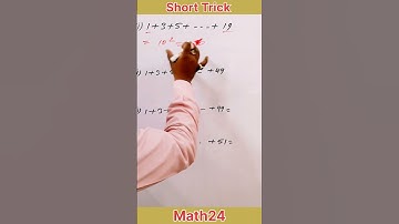 find the sum of odd consecutive numbers by Short trick | #shorts | #shorttrick | #sum | #math24