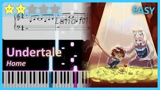 Home - Undertale OST │ Easy Piano Sheet ⭐⭐☆☆☆